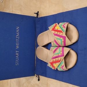 STUART WEITZMAN Beach Suede Slippers
